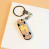 Hand-painted Skating Board Wooden Keyring- KT25193 - Robin Valley Official Store