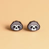 Hand-painted Sloth Earrings Cherry Wood Earrings -PEL10177 - Robin Valley Official Store