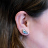 Hand-painted The Great Wave Off Stud Earrings Inspired by Kanagawa - PET15124 - Robin Valley Official Store