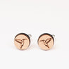 Humming Bird Cherry Wood Cufflinks - CB32026 - Robin Valley Official Store