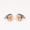 Humming Bird Cherry Wood Cufflinks - CB32026 - Robin Valley Official Store
