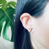 Humming Bird Cherry Wood Stud Earrings - EB12026 - Robin Valley Official Store