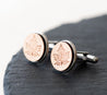 Maple Leaf Cherry Wood Cufflinks - CO34095 - Robin Valley Official Store