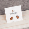 Miniature Schnauzer Dog Cherry Wood Stud Earrings - EL10036 - Robin Valley Official Store