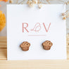 Muffin Wooden Earrings - ET15106 - Robin Valley Official Store