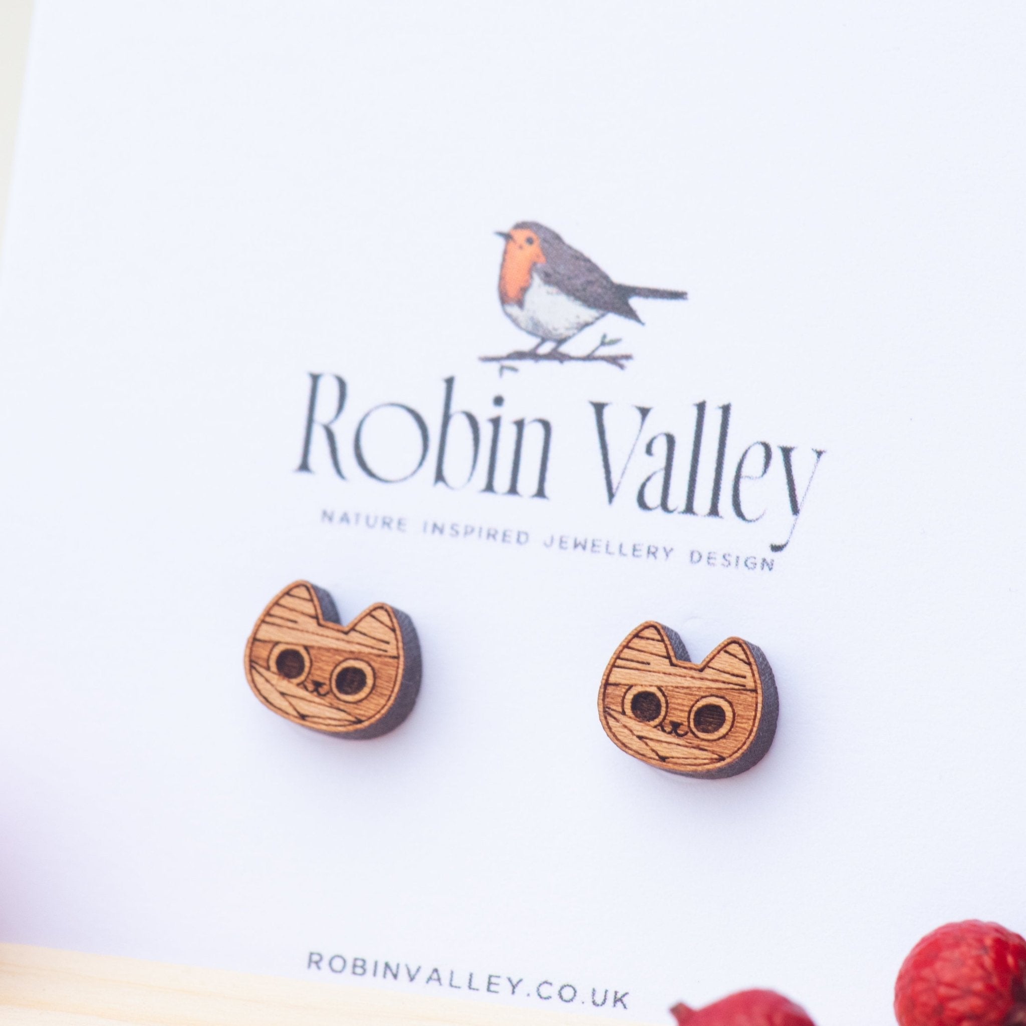 Mummy Cat Earrings Halloween Collection - EL10138 - Robin Valley Official Store