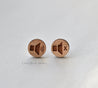 Mute Symbol Cherry Wood Stud Earrings - ET15047 - Robin Valley Official Store