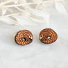 Pangolin Cherry Wood Stud Earrings - EL10139 - Robin Valley Official Store