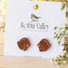 Pattern Art Tropical Fish Cherry Wood Stud Earrings - ES13025 - Robin Valley Official Store