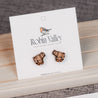Pirate Canon Cherry Wood Stud Earrings - ET15086 - Robin Valley Official Store