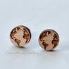 Planet Earth Cherry Wood Stud Earrings - ET15020 - Robin Valley Official Store