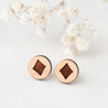 Poker Cards Symbol Cherry Wood Stud Earrings - Robin Valley Official Store