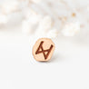 Rune Font Glyph Style Alphabet Initial Cherry Wood Stud Earrings - Robin Valley Official Store