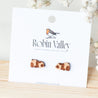 Sleeping Panda Wooden Earrings - EL10019 - Robin Valley Official Store