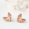 Sphynx Egyptian Cat Cherry Wood Stud Earrings -EL10172 - Robin Valley Official Store