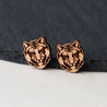 Tiger Cherry Wood Stud Earrings - EL10100 - Robin Valley Official Store