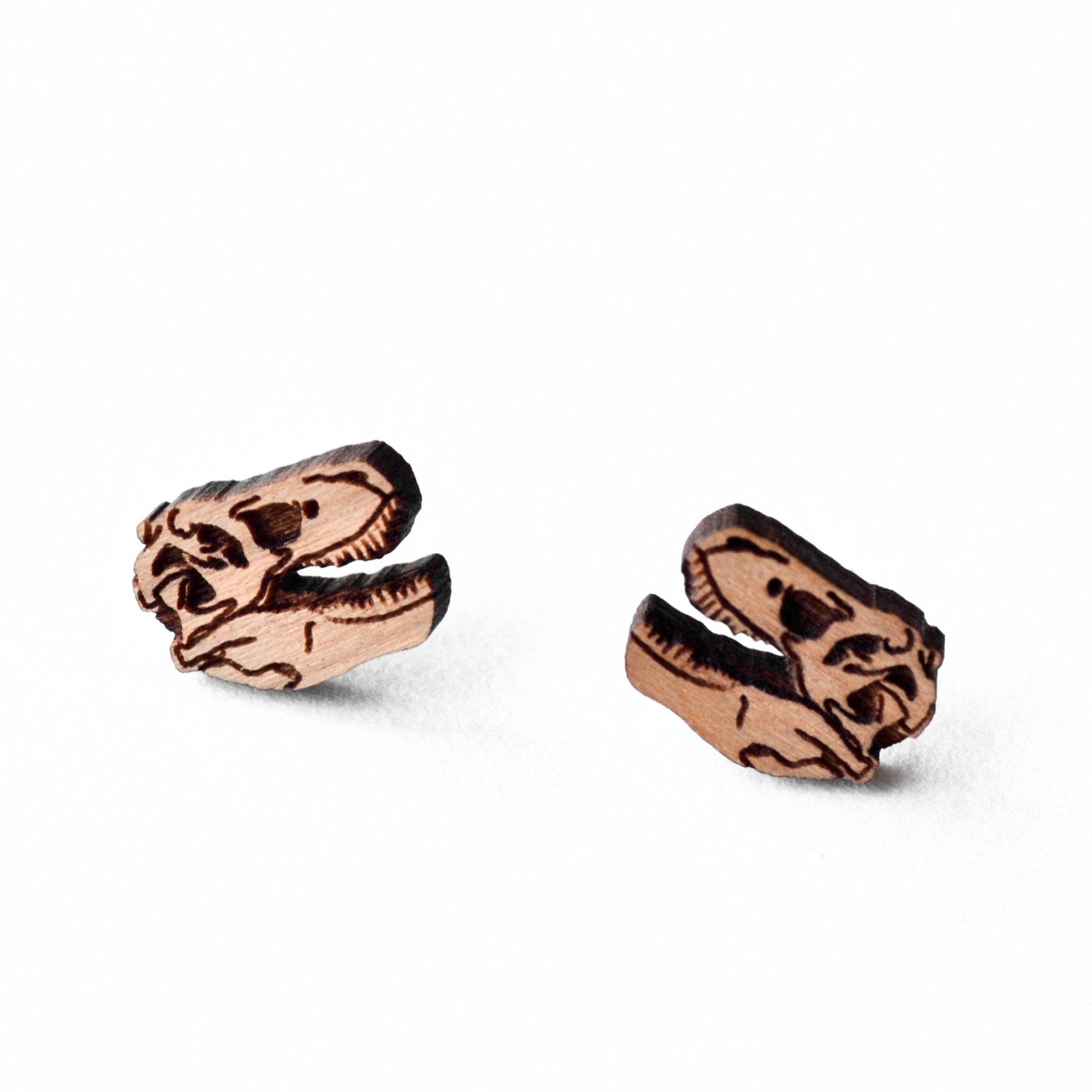 Tyrannosaurus T - Rex Skull Stud Earrings - EO14019 - Robin Valley Official Store