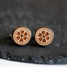 Wheel Cherry Wood Cufflinks - CT35165 - Robin Valley Official Store