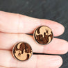 Yin & Yang Cat Cherry Wood Cufflinks -CL30020 - Robin Valley Official Store